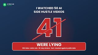 I Watched 50 "Make Money with AI" YouTube Videos. 41 Were Lying.