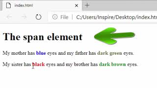 Web designing ! Lec 61 Span element in html css ! Span tag in hindi