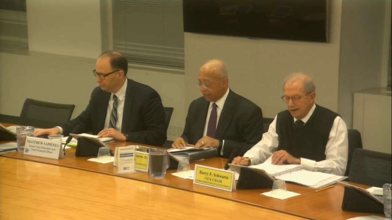 CUNY Board of Trustees on Investment Meeting 011320 YouTube