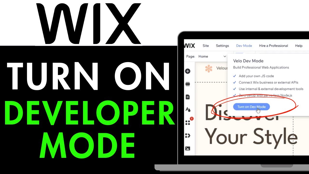 How to Turn on Dev Mode in Wix 2025 (EASY GUIDE) - YouTube