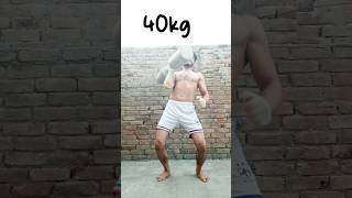 💪😜40kg one arm weight lifting full body strength #motivation #weightlifting #rawpowerlifting #gym