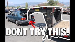 CAN A SMALL CAR PULL A 45FT GOOSENECK TRAILER?? CAN A SMALL CAR PULL A 45FT GOOSENECK TRAILER??