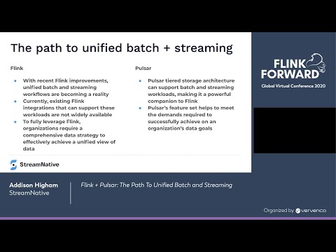 Flink + Pulsar: The Path To Unified Batch and Streaming