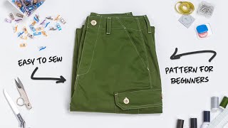 How to Sew Cargo Pants for Beginners | GA023