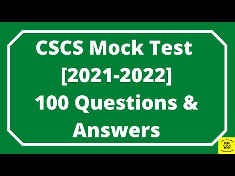 Video: Hvad er beståelsesprocenten for CSCS-testen?