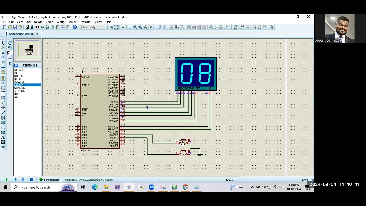 Two Digit 7 Segment Display Digital Counter Using 8051 - YouTube