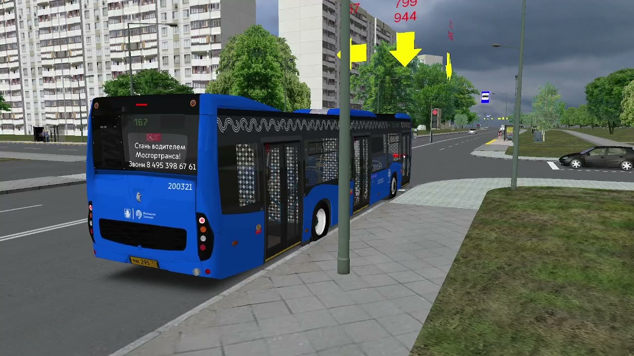 OMSI 2 маршрут 167 МЦД Лианозово D1- Метро Верхние Лихоборы ( в парк) Туда