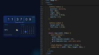 Information Digital Calendar_Clock_Weather  #html #css #javascript #animation News