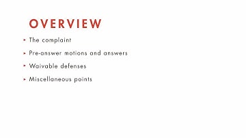 Civil Procedure tutorial: The Complaint | quimbee.com