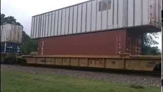 UP 8821 leads short stacktrain