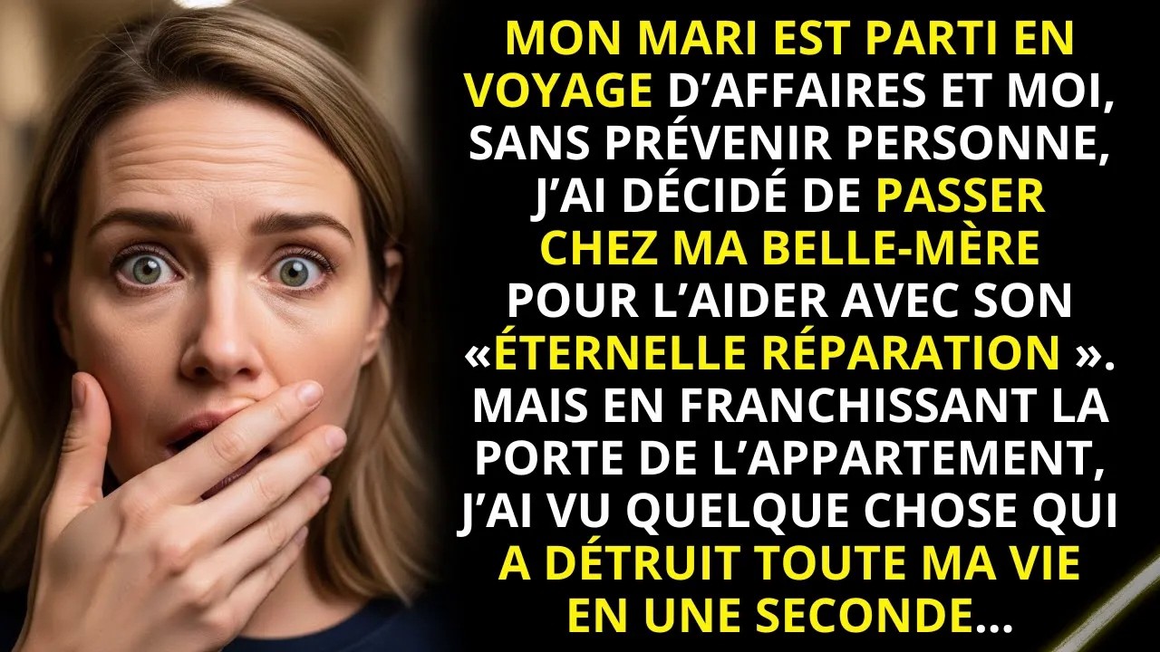 Ce jour-là, j’avais décidé de surprendre ma belle-mère pour l’aider avec ses travaux, mais c’est mon mari qui m’a ouvert la porte, en peignoir, les cheveux en bataille. Il était censé être à 300...