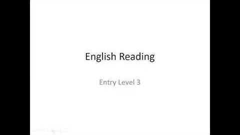 English Reading EL3 Lesson 1