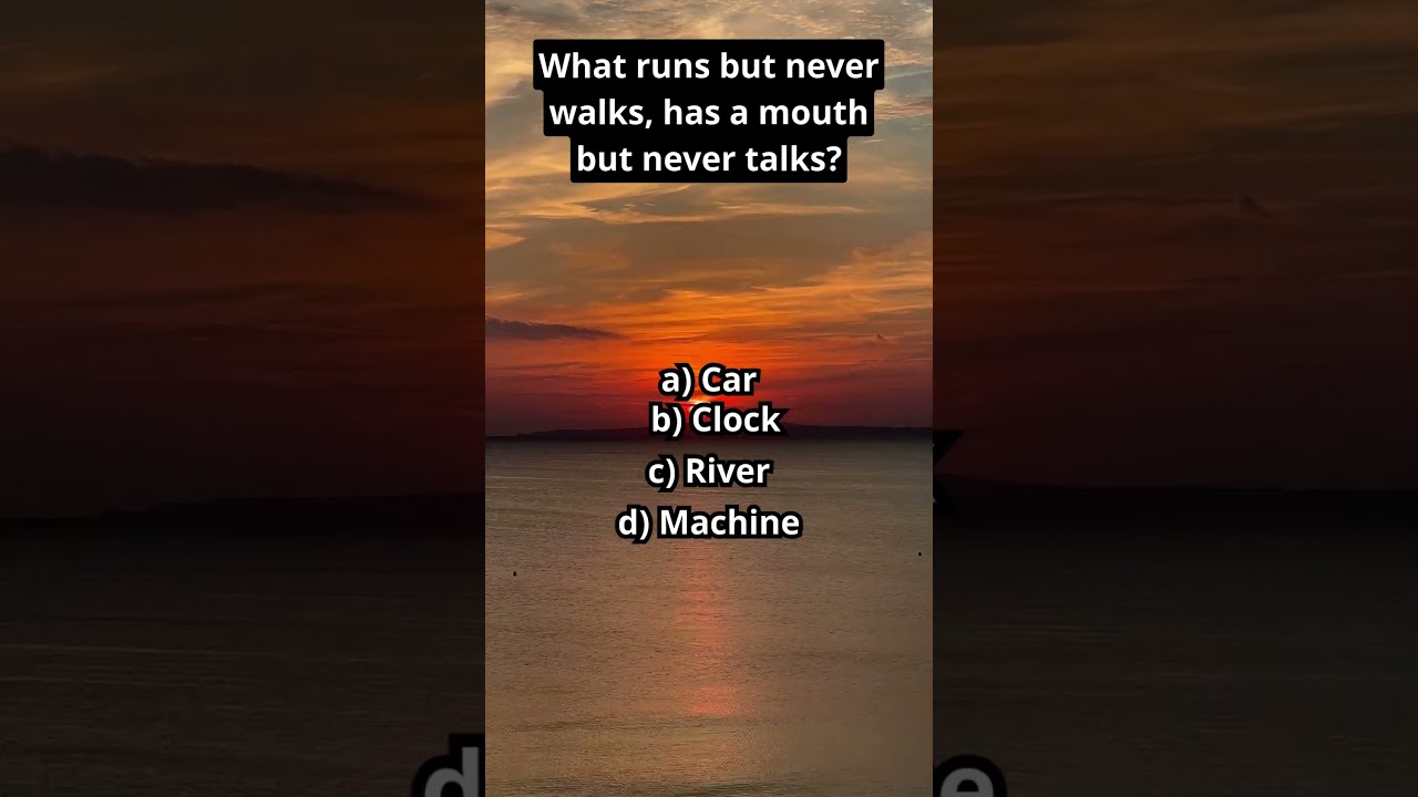 What runs but never walks, has a mouth but never t