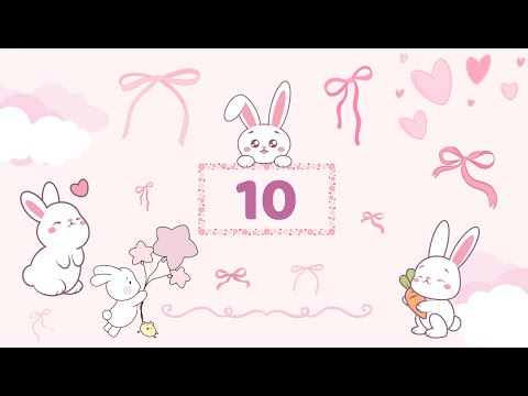 Cute Aesthetic Pink and White Bunny 10 Second Timer
