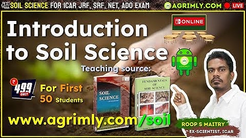 Start of New Classes on Soil Science for JRF SRF NET 2023 By Maitry Sir #agrimly #icarjrf