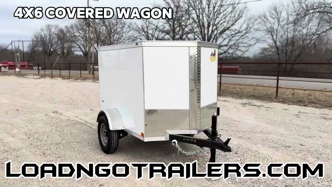 4x6 Covered Wagon Enclosed Trailer