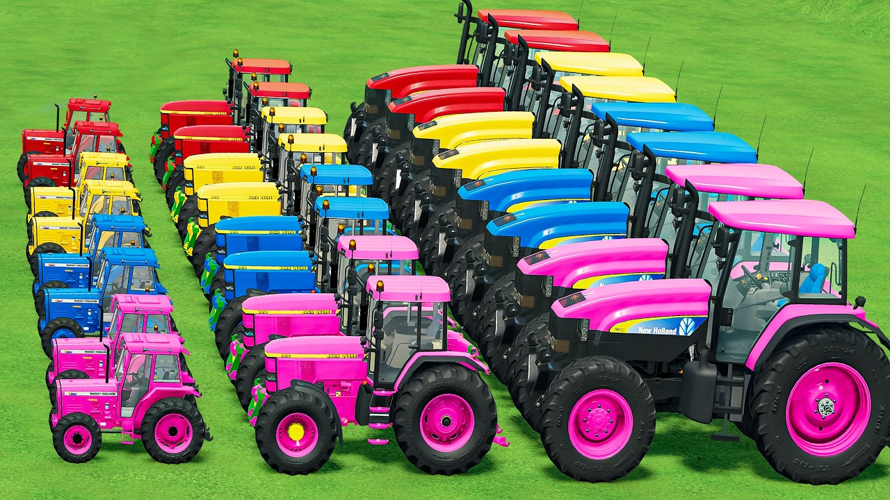 Garage Of Colors  POLICE JOHN DEERE & CASE McCORMICK Tractors TRANSPORT to Multi Storey Car Park!