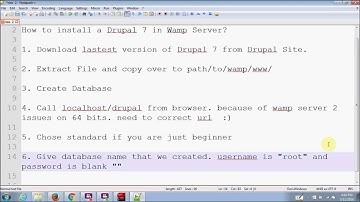 How to install Drupal 7 Latest version on  Wamp Server [Localhost]