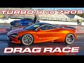FIRST TURBO S vs 720S at DRAG STRIP * Porsche 992 Turbo S vs McLaren 720S 1/4 Mile Drag Race