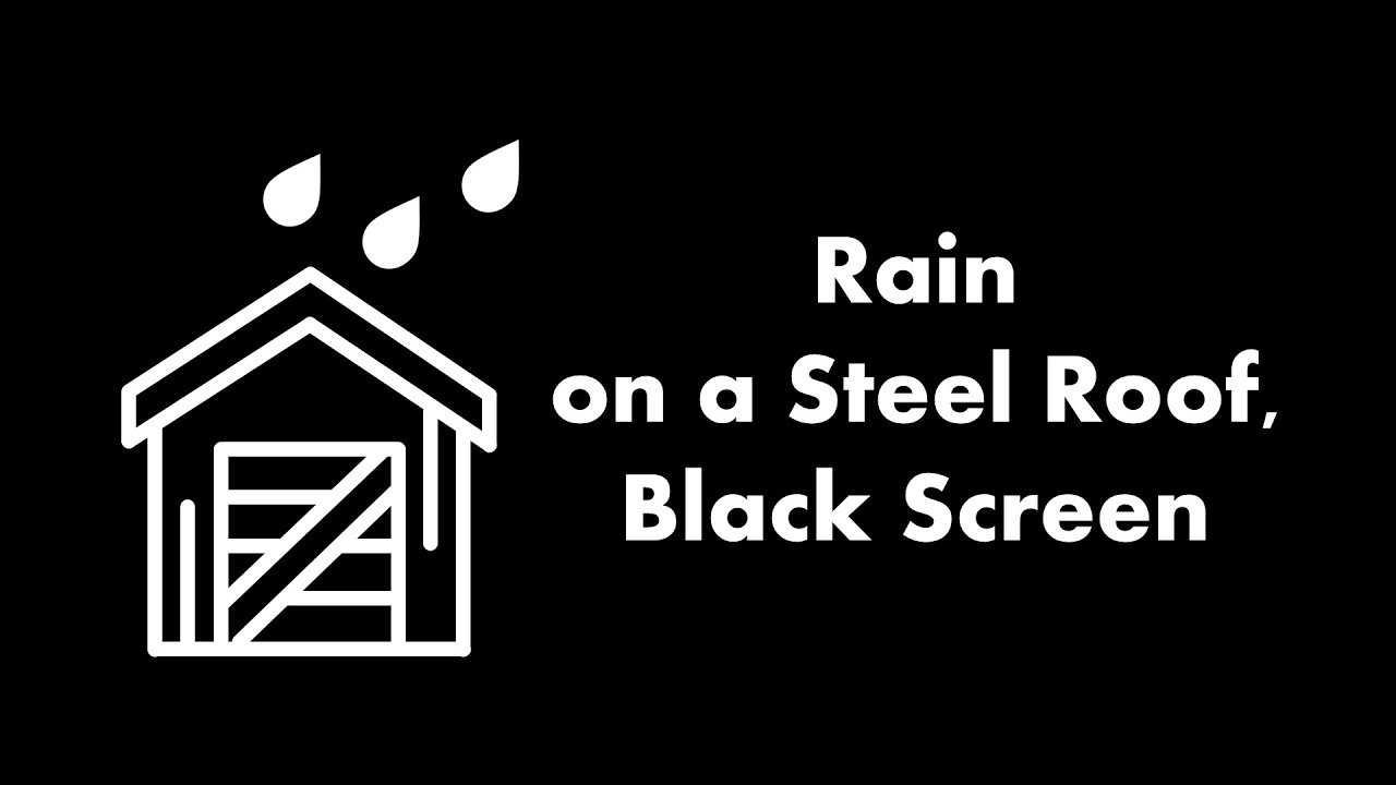 Cover 🔴 Rain on a Steel Roof, Black Screen 🌧️⬛ • Live 24/7 • No mid-roll ads