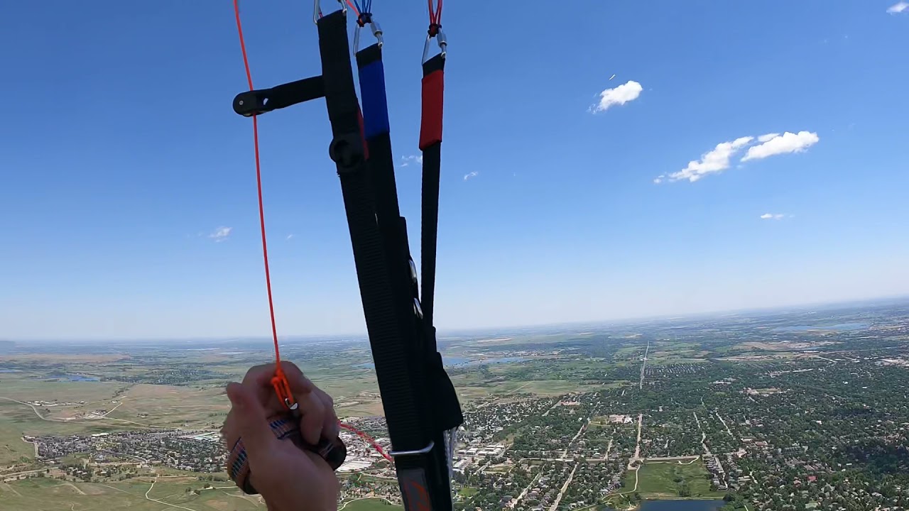 Paragliding over Foothills community Park Boulder CO with a Flow Future XS and a supair radical 3