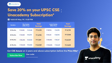 Flat 20% off on your UPSC Subscription before 19th May 2022 | Use Code: NAVEEN1