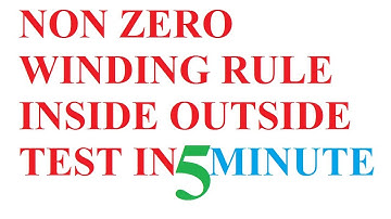 non zero winding rule in computer graphics | Inside Outside Test For Area Filling Algorithm