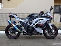 NINJA250(EX250L-004) 2014年モデル MotoGear2本出しマフラー 社外フルエキマフラー排気音 バックステップ フェンダーレス カスタム車！！