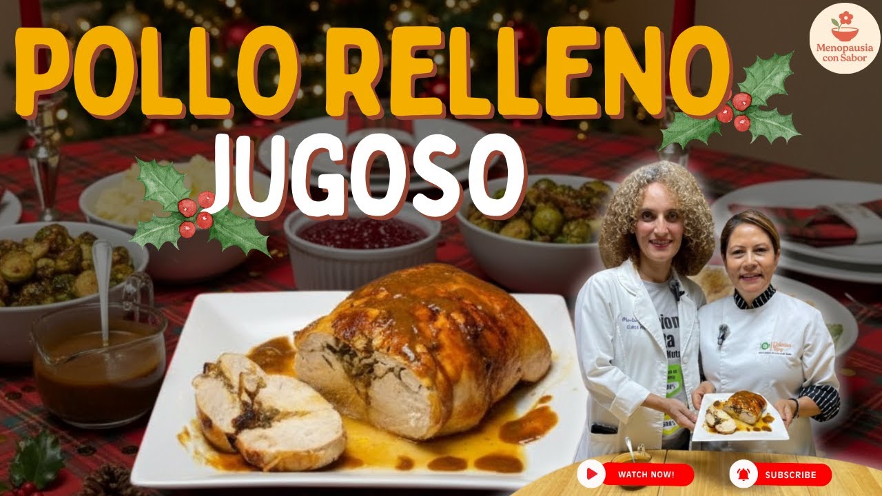 Pollo Relleno Saludable y Jugoso 🎄✨ Ideal para Navidad y Fin de Año