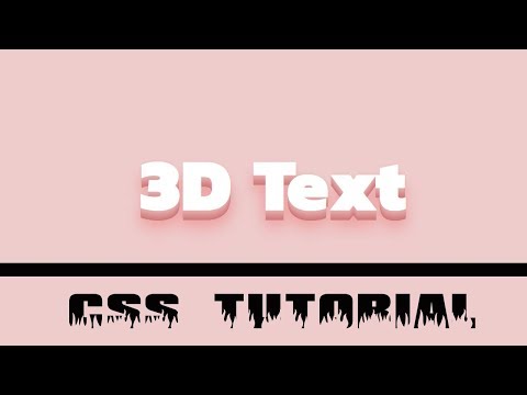 Css 3D Text | cool css effects | css tutorial