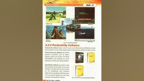 Chapter #2  Topic: Word processing And Spreadsheet Computer Education class-7th