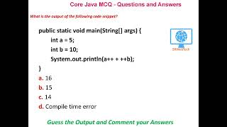 Core Java MCQ Questions &amp; Answers | Day 1 | SRWebTech