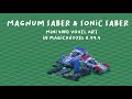 Magnum Saber &amp; Sonic Saber Mini4WD voxel art in Magicavoxel (SPEED ART)