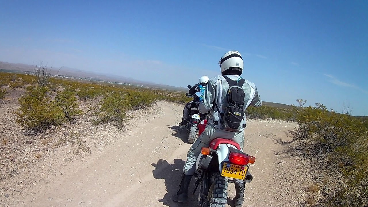 2 of 5 KLX400R with XR650L and Tiger to Dona Ana trail 27 June 2020