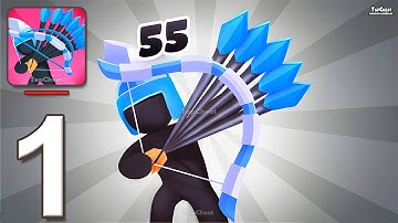 Merge Archers: Bow and Arrow - Gameplay Walkthrough Part 1 - Stickman Castle Archer (Android, iOS)