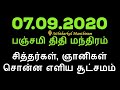 07.09.2020  பஞ்சமி திதி வழிபாடு தவறவிடாதீர்கள் - Siththarkal Manthiram