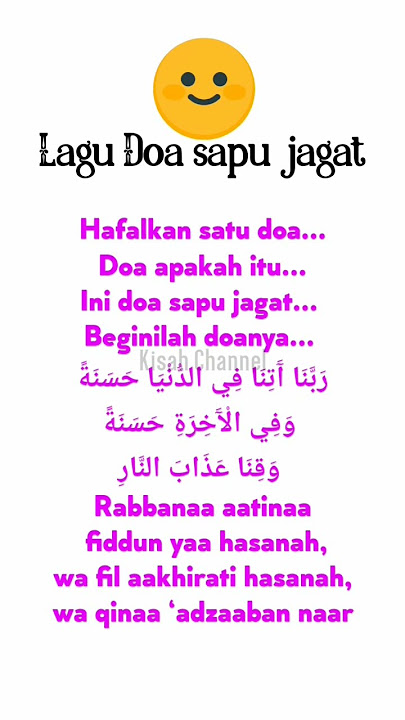 Lagu doa sapu jagat (nada balonku ada lima)