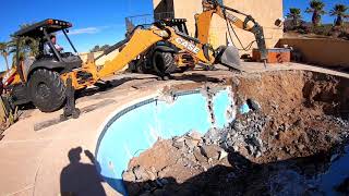 pool shell demolition