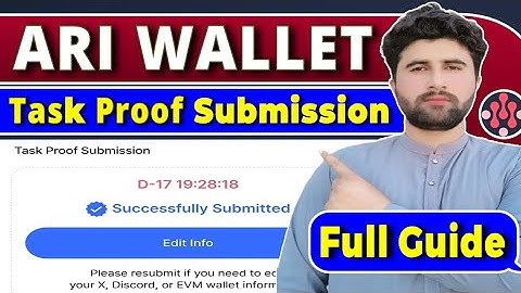 Ari Chain New Update | Ari Wallet Task Proof Submission Complete All Members | Rizwan Baloch 2.0