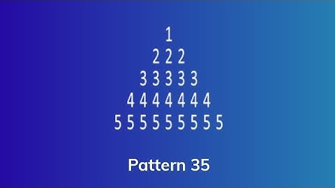 Python Pattern 35 || Python Programming