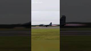 The F-15E Strike Eagle Takeoffs In The United Kingdom #Shorts