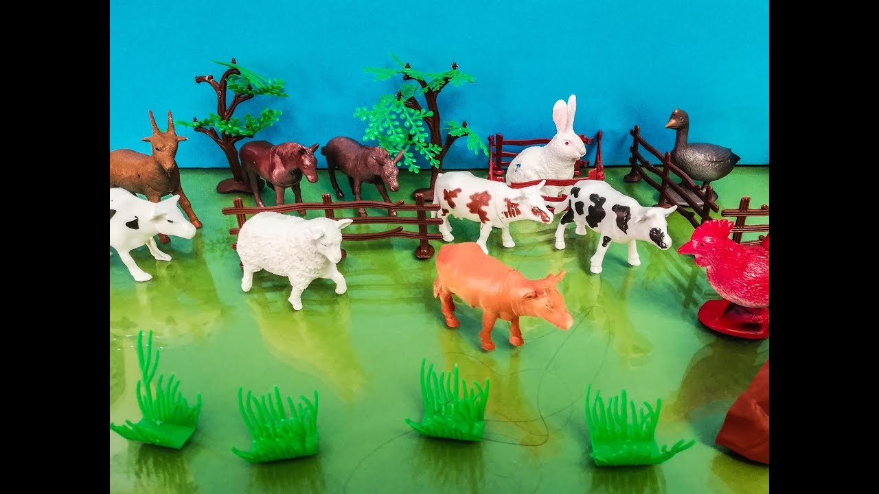 animals farm toys for kids لعبة حيوانات المزرعة الحقيقية اجمل العاب بنات و  اولاد - YouTube