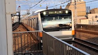 JR東日本中央快速線E233系T19編成各駅停車青梅行き阿佐ヶ谷駅到着(2023/5/12)