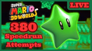 Super Mario 3D World 380 Star Speedrun Attempts! | DAY 2