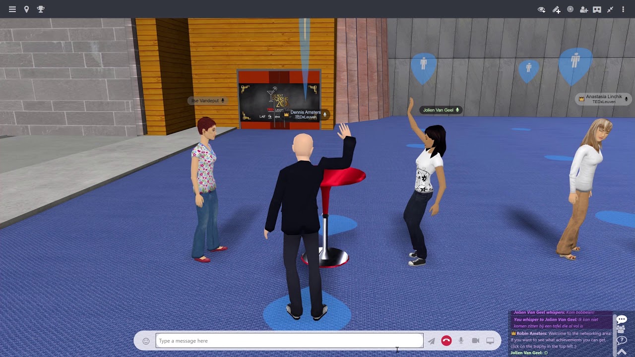 TEDxLeuven Virtual Networking Area (Pre-Event) | MootUp 3D Virtual Event Platform