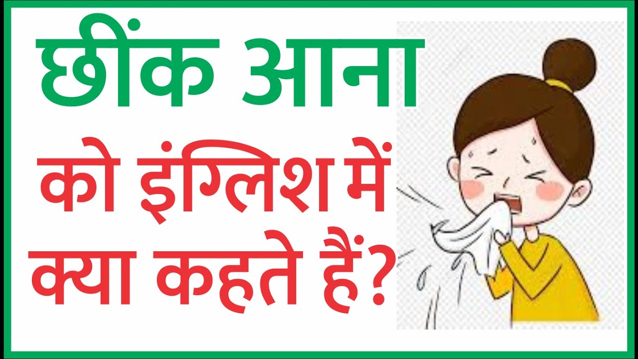 छींक आना को इंग्लिश में क्या कहते हैं ? chink ana ko English mein kya ...
