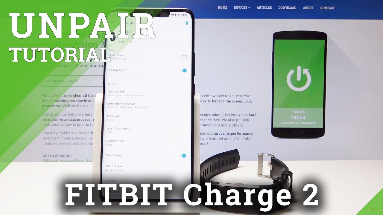 Ordliste helikopter lomme How to Disconnect FITBIT Charge 2 - Unpair Smartband - YouTube