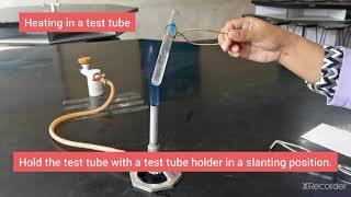 Heating in a test tube and heating in a beaker