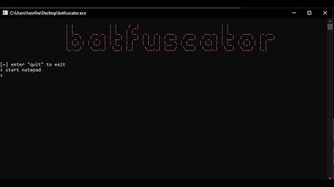 batfuscator - small obfuscator for Batch code that i have made