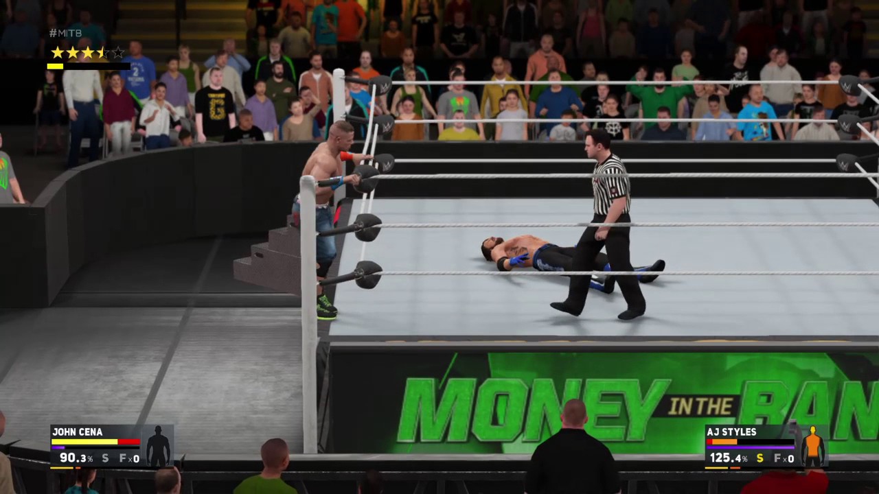  WWE 2K17: "The Phenomenal" AJ Styles vs John Cena